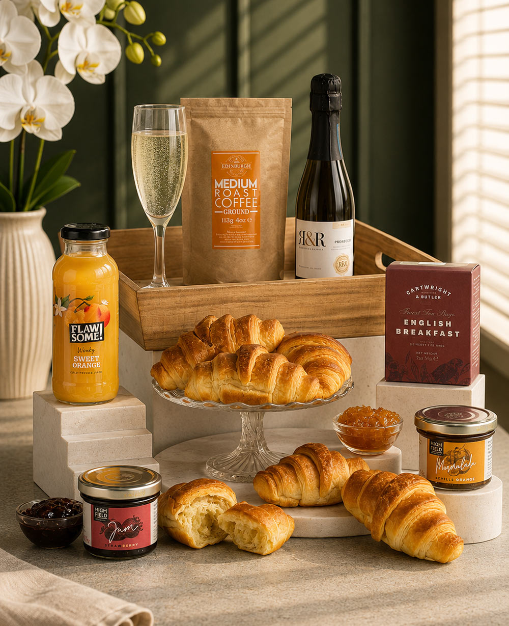 Sparkling Breakfast Celebration Tray<br/>(Gift Hampers Sheffield) Sparkling Breakfast Celebration Tray<br/>(Gift Hampers Sheffield)